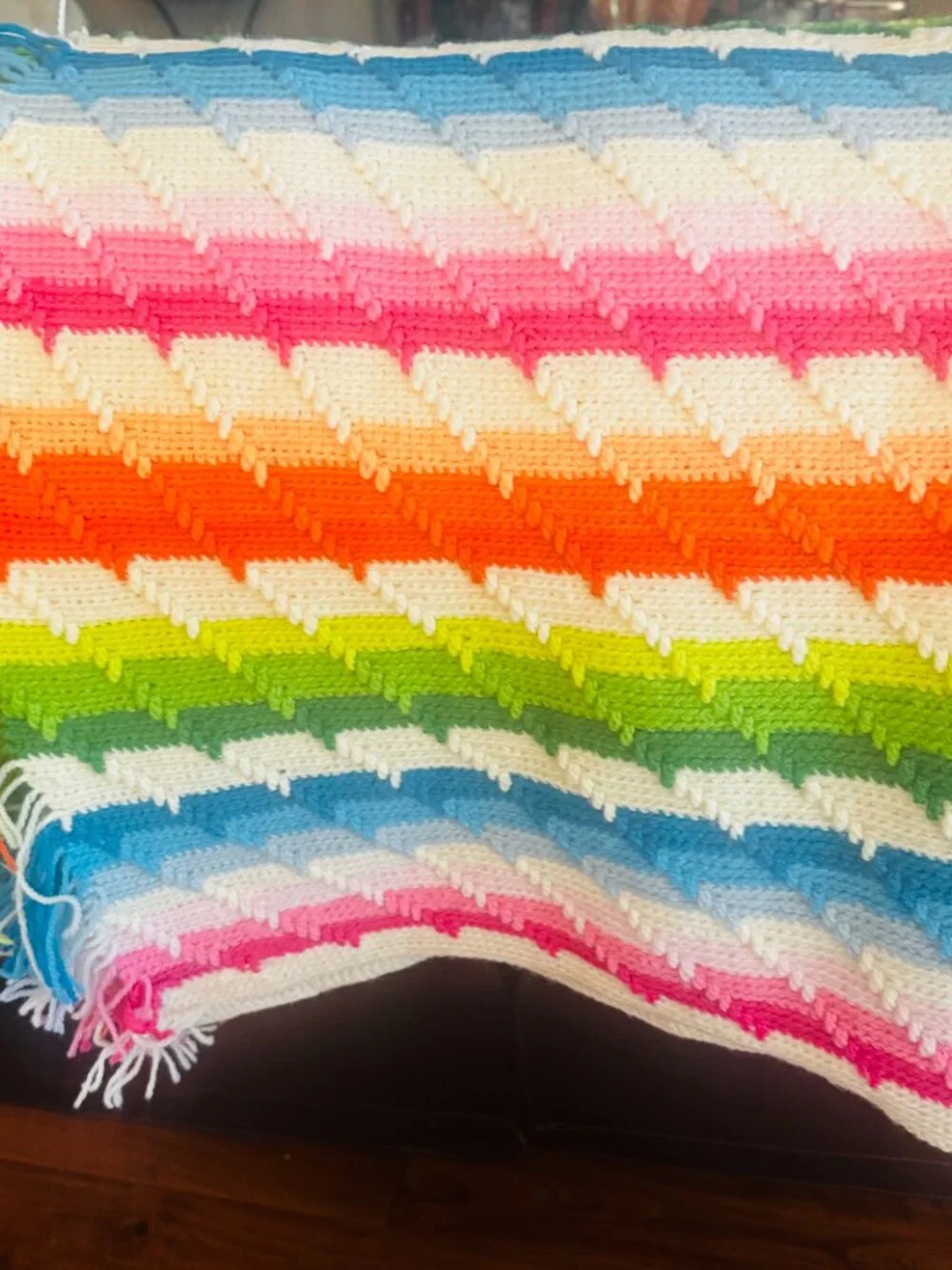 Handmade Crochet Afghan Blanket 45x60